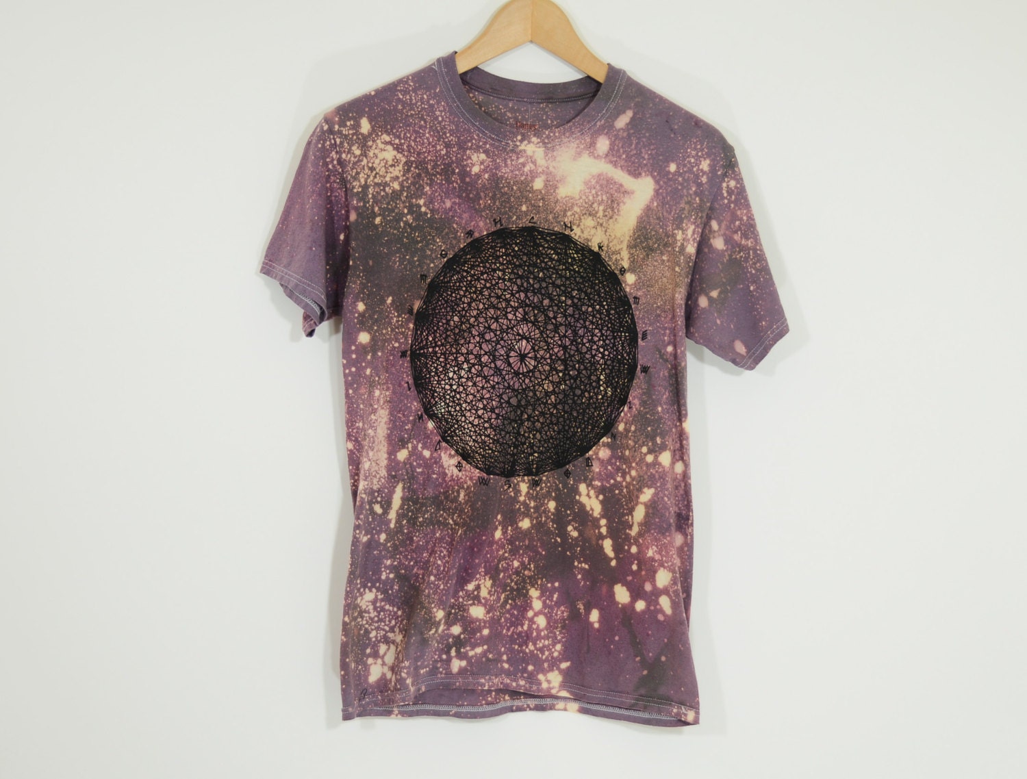 CHROME WINDOWS Tee / Galaxy Geometric Print / Screenprinted DIY Handmade Tee