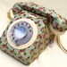 Unique Marjorie's Motorbike Glitzed Upcycled Decorated Vintage Rotary Phone FULLY WORKING