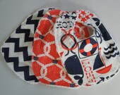 Baby Boy Bibs - Set of 3 - Out to Sea and Chevron