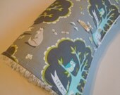 Owl Baby Blanket - Chenille or Minky - Les Amis in Gray