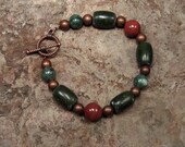Men's Jade, Bloodstone and Kambaba Jasper Bracelet