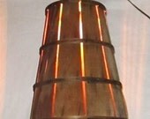 Barn style light, Re-purposed basket, recycled lighting, upcycled, pendant light, unique lamp, vintage, orchard