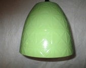 green Dome pendant light, Minimal Modern pendant lighting, up-cycled, re-purposed, minimalist hanging light