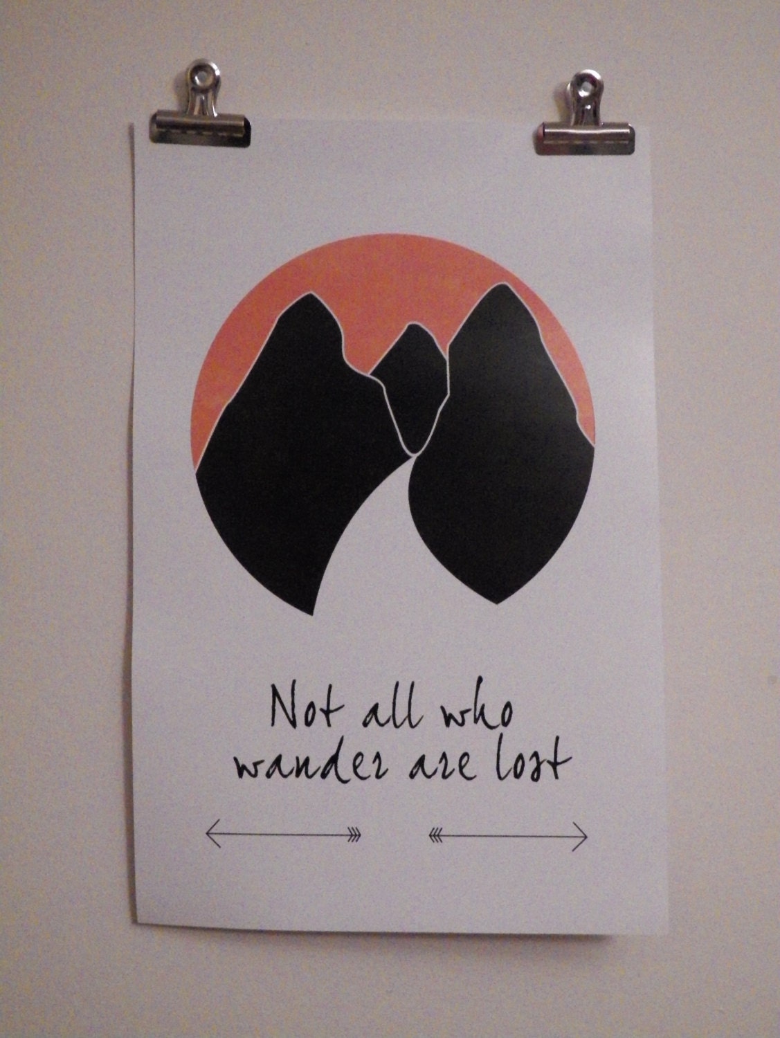 Not all who wander are lost Quote Poster Illustration