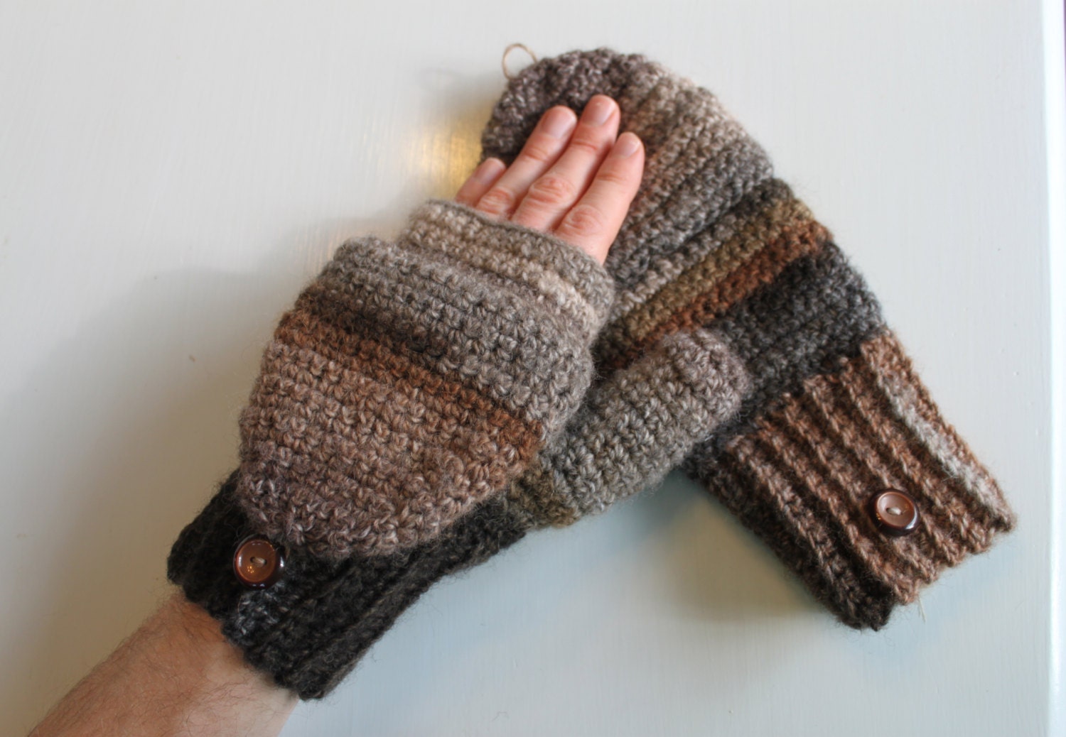 Wool Convertible Texting Mittens, Fingerless Gloves You pick color, Made to Order