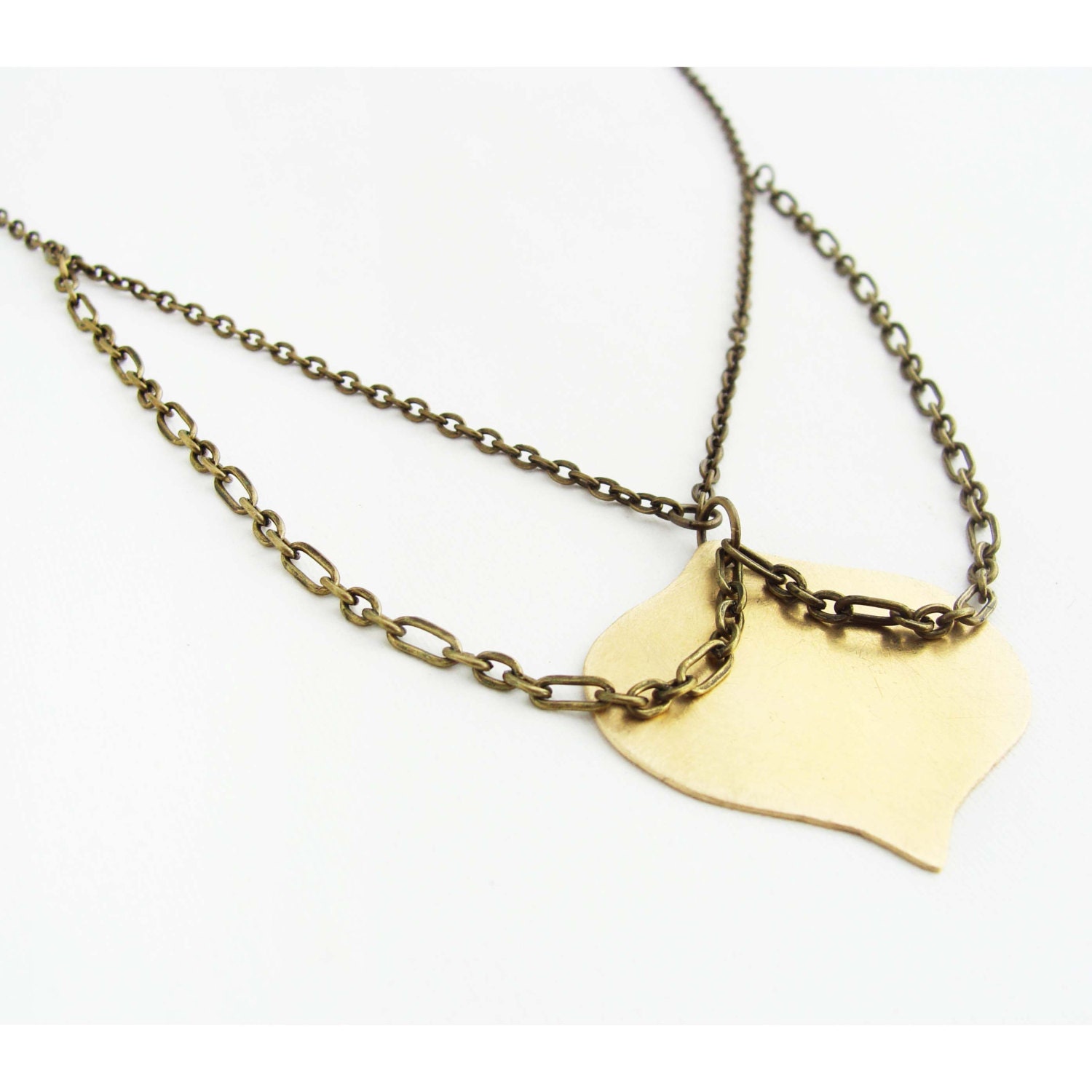 Collar Necklace //Brass Metalwork //Vintage //Victorian //Chain //Gold Chain //Antiqued Chain //FREE GIFT