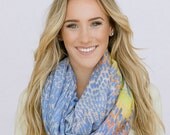 Infinity Scarf Pastel Water Color Summer Scarf Chunky Infinity Scarf Women's Fashion Accessories (SCF-120A)