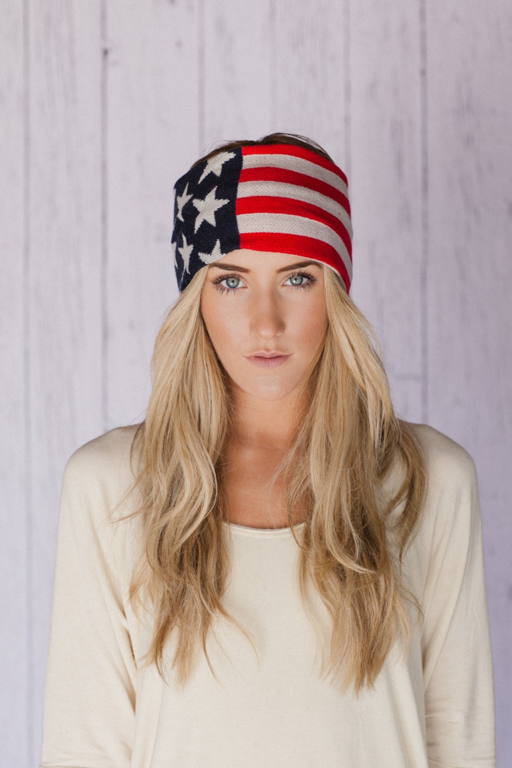 Old Glorya American Flag HeadbandHair Band Turband American Flag Inspired Turband Headband Red White and Blue July 4th Fashion Accessory