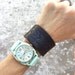 Vintage Cuff Jewelry Women's Leather Bracelet in Black with Tooled Accents Fashion Accessories Bohemian Cuff Bangles (CUFF10)