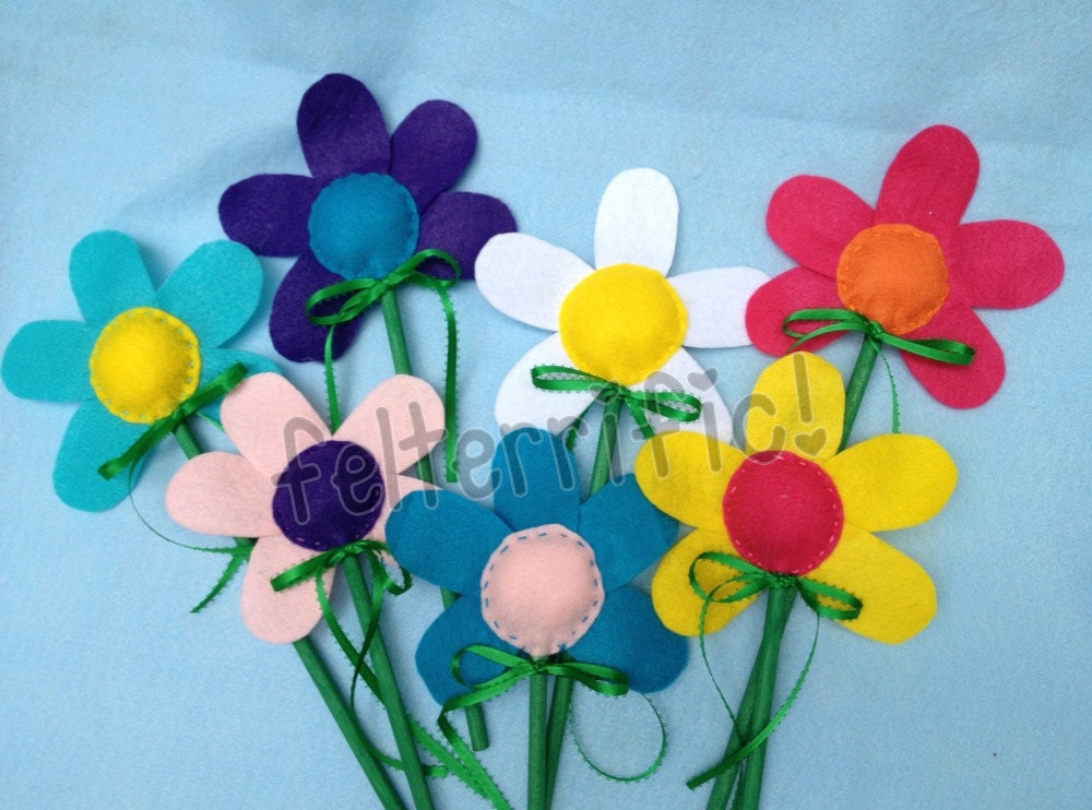 Handmade Felt Flower Wand