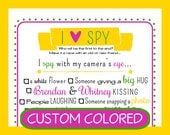 I SPY Wedding Reception Game - Children and Adults - Photo / Camera / Naked Eye - Customizable PDF