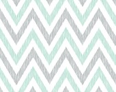 Chevron - Minty Organic Cotton from Cloud9 Fabrics - 1 yard