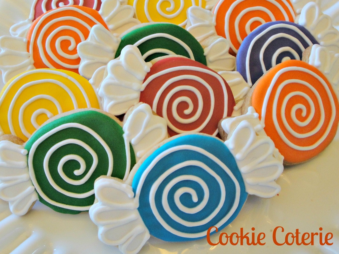 Sweet Shoppe Cookies Hard Candy Decorated Sugar Cookies Birthday Cookie Favors One Dozen
