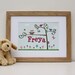 Cute Girls Personalised Owl Print