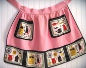 50's Pink Folk Apron. Kitchen Design.