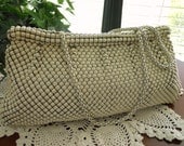 1960's Whiting and Davis Purse.  Mad Men Chain Link Bead Design