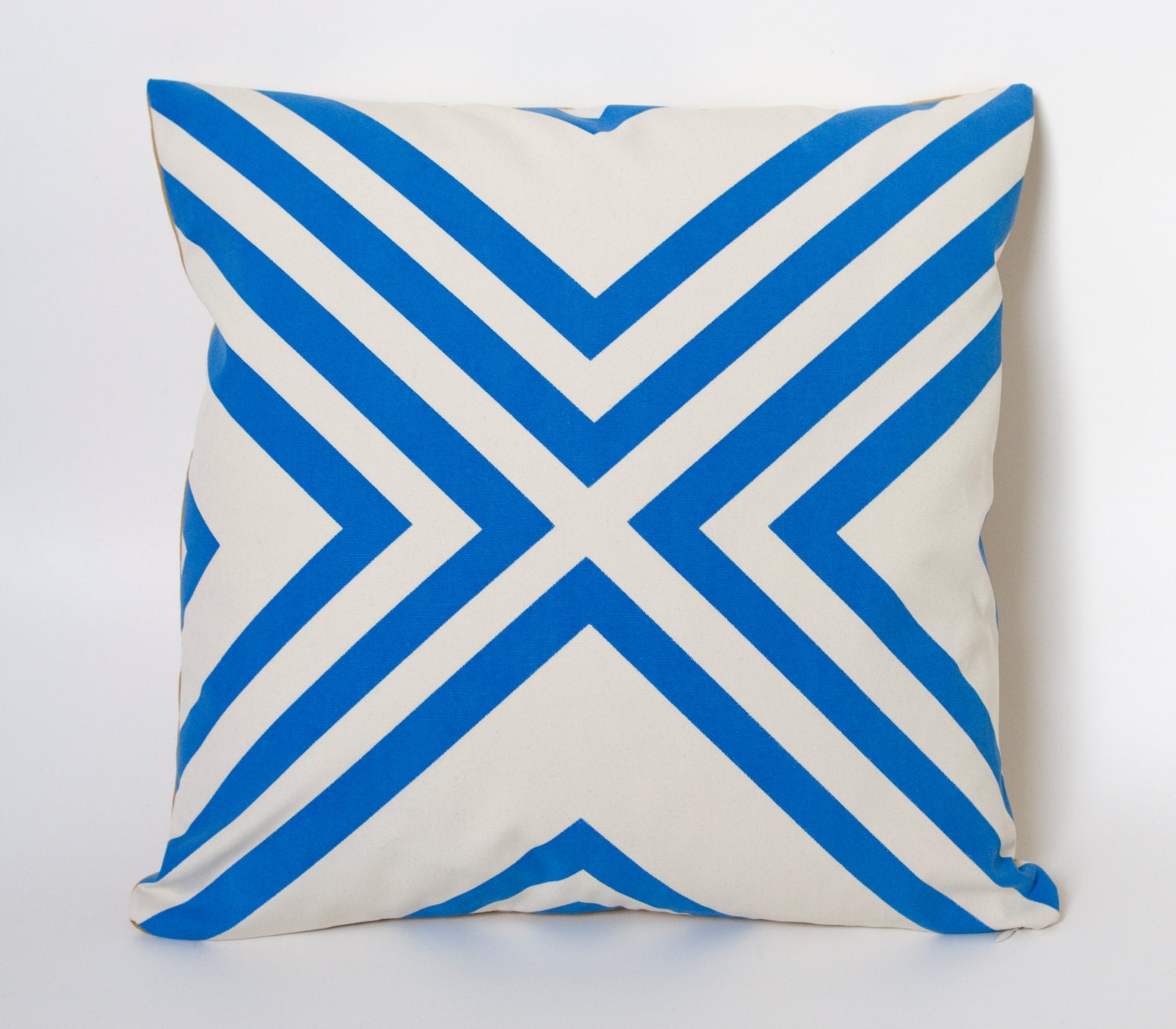 Monte Vista Hand Printed Pillow Cover in Blue