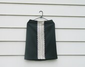 reconstructed  Unique One-of-a-Kind Skirt classic color black