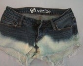 Low Rise Distressed Jean Shorts