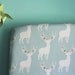 fitted crib sheet in blue deer birds