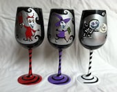Lock, Shock & Barrel Inspired Hand Painted Wine Glasses (Set of Three)