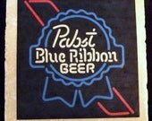 Pabst Beer Blue Label Neon Sign Coaster