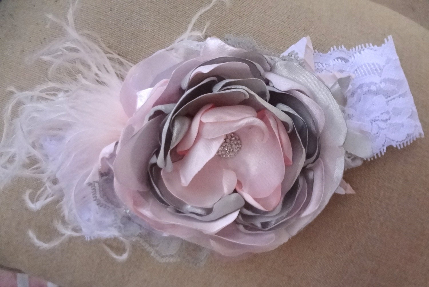 Baby Girl Headband-Baby Headband-Couture Baby Headband-Cake Smash Headband-1st Birthday Headband-Flower Girl