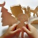 Wooden animals set - Girl, animals and tree - Woodland animals - wooden toy