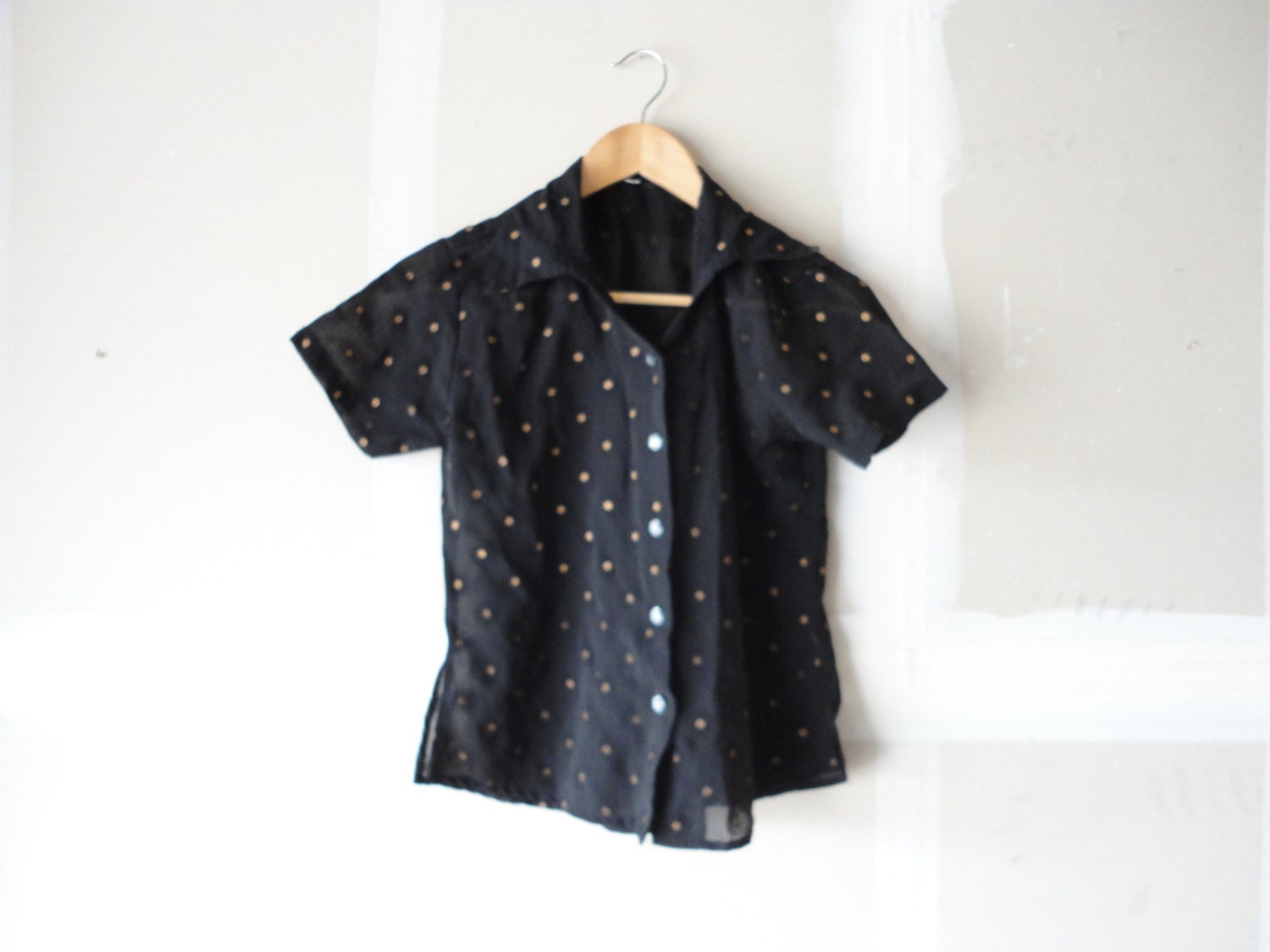 vintage blouse, sheer blouse, sheer black blouse