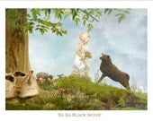 Nursery Rhyme print     ' Baa  Baa  Black Sheep '