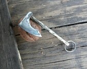 Hand Forged viking battle Axe  keychain / Battle axe / Fantasy axe