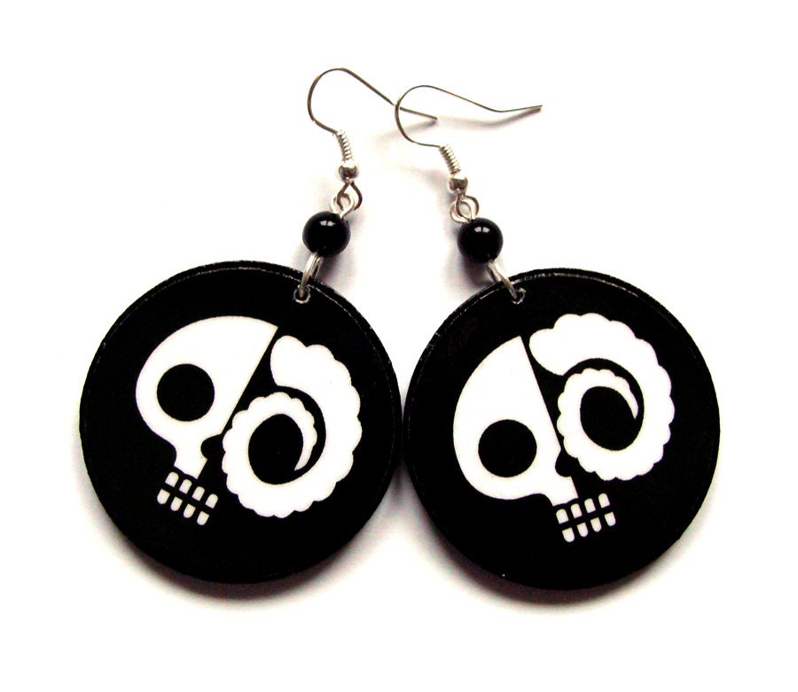Hosho McCreesh - A Deep & Gorgeous Thirst Logo DrunkSkull fan earrings poems decoupage earrings gift for her under 20