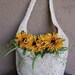 The Yellow Sunflower Flower Shoulder Canvas Weave Summer Bag