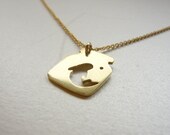 Bottled Koi Fish Necklace/Brass Fish Necklace/Cute Fish Necklace/Whimsical Necklace