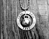 Crossfit LIVE LOVE LIFT Pendant with Kettlebell