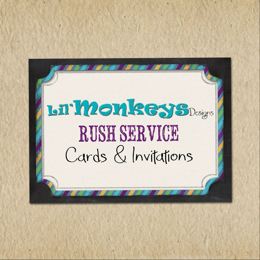 Custom Photo Cards & Invitations - Rush Service - Special Add on Il_170x135