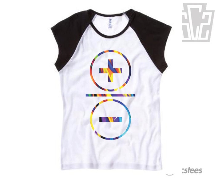 Positive over Negative Womens Baseball Shirt Fitted 033