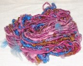 Handspun Bulky Textured Art Yarn- Desert Ocean Sunset