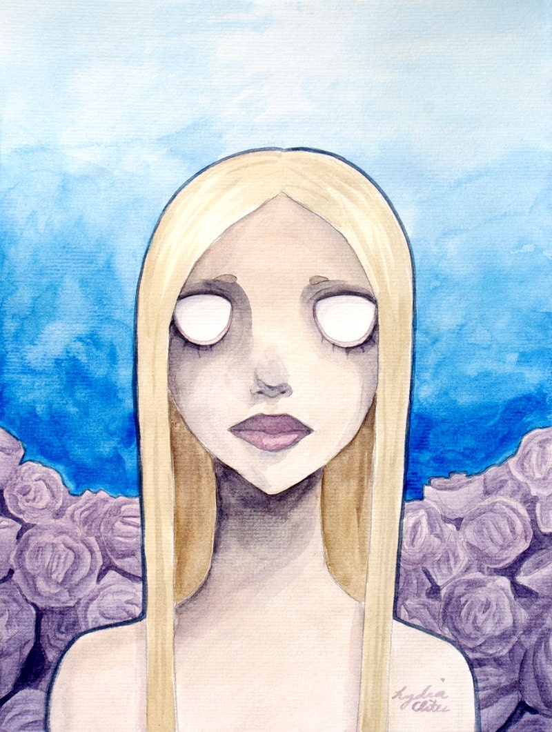 Watercolor Portrait Illustration Print - Fresh (8X10")