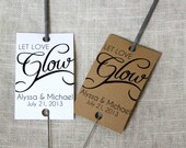 Personalized Printable Wedding Favor Sparkler Tag - PDF - DIY - Glow
