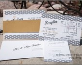 Deco Decadence Wedding Invitation Set - Silver Level