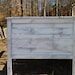Distressed white Queen headboard made from pallets