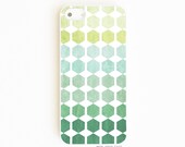 iPhone 5 Case Geometric Ombre Emerald Green Teal