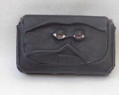 Black Leather Cell Phone Case Goth Witch Wiccan Pagan Goth LARP