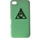 DIY Punk Style Mobile Phone Protective Skin for iphone 4 4s Skin with Deathly Hallows Harry Potter  Green Case Cove AB 61
