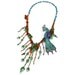 Peacock Necklace - Peacock Statement Necklace - Polymer Clay Necklace