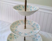 Vintage Homer Laughlin/Dura Print Three Tier Stand/Dessert Server/Hollywood Regency - Circa 1960's