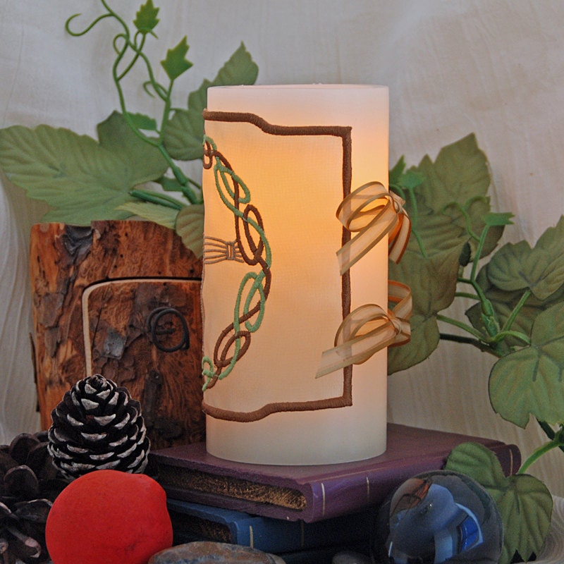 Celtic Knot Brigid's Cross Flameless Candle Wrap