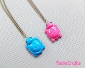 Turtle Tortoise Necklace Polymer Clay