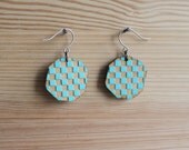 Laser Cut Blue Earrings